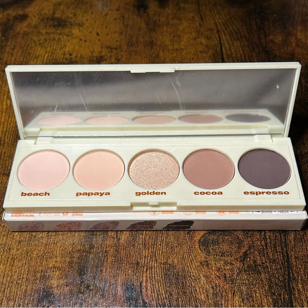 Neutral Eyeshadow Palette – Beach, Papaya, Golden, Cocoa, Espresso